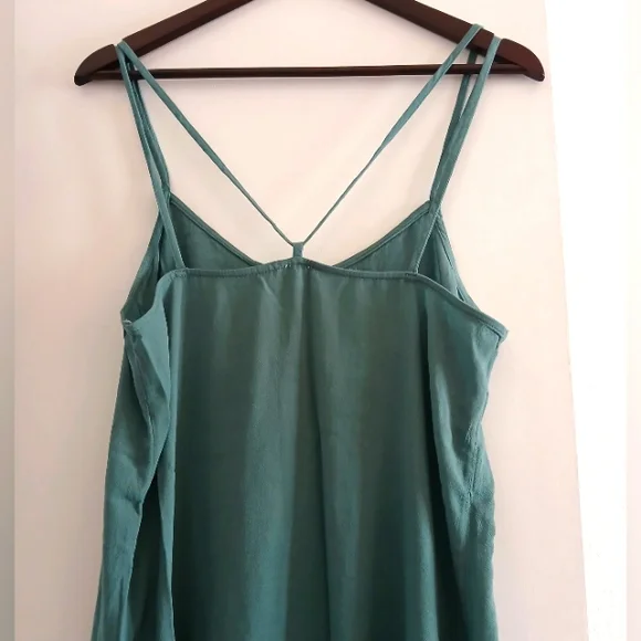 NWT Aerie Dress Gauzy Midi Strappy Side Slits Size M - Picture 4 of 8